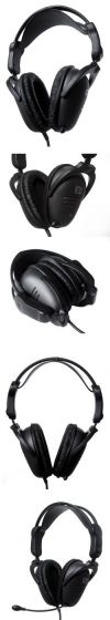 комплект профессиональный игровой 61008: наушники и микрофон SteelSeries 3H USB черные, складные