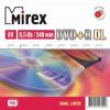 DVD+R Mirex Dual Layer  8.5Gb/240min 8x slim двухслойные