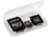 Flash 2GB Kingston MicroSD c 2 адапт(miniSD, SD)