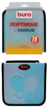 Портмоне BURO для 28 CD/DVD, голубой, 162 х 165 х 55 мм