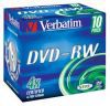 DVD-RW Verbatim  4.7ГБ, 4x, 10шт., Jewel Case, (43486), перезаписываемый DVD диск